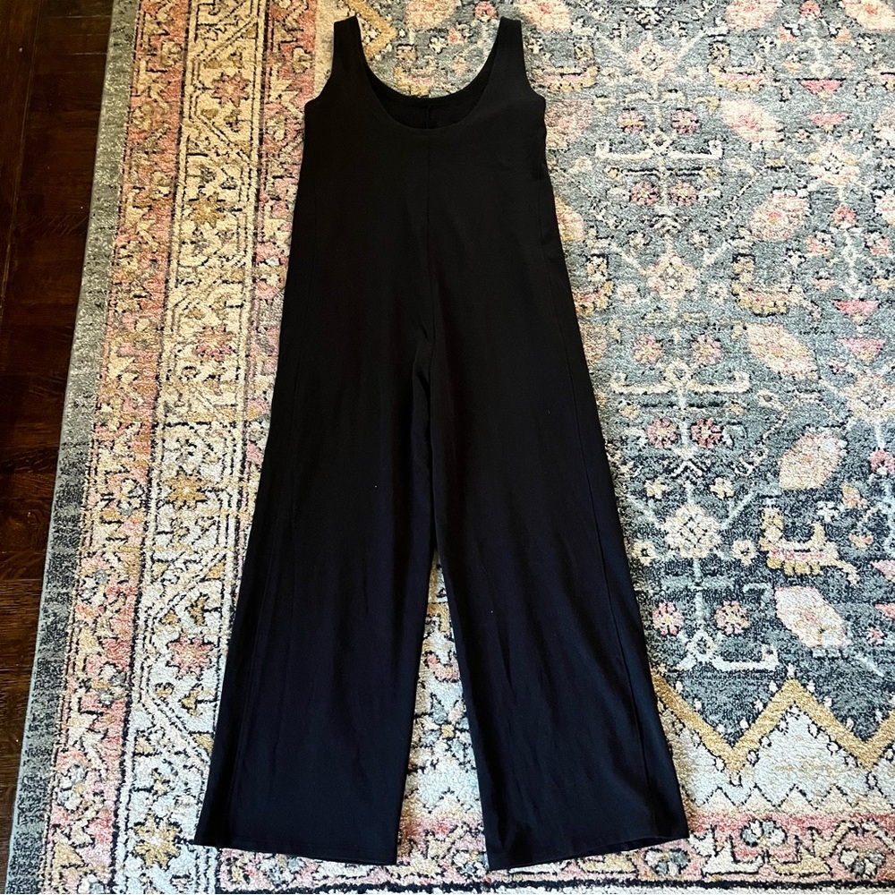 Eileen Fisher Cozy Brushed Terry Hug Jumpsuit Black Sz XXS - Picture 12 of 12